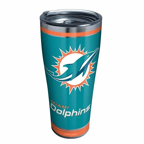 Tervis Miami Dolphins 30oz. Touchdown Stainless Steel Tumbler 4 Tervis Miami Dolphins 30oz. Touchdown Stainless Steel Tumbler - Image 2
